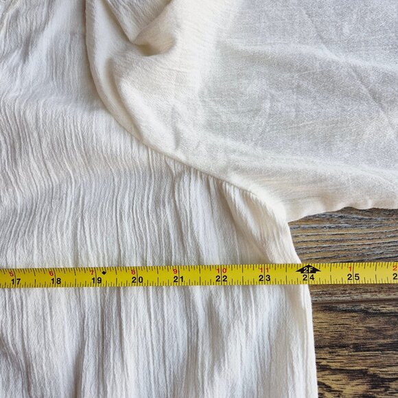 NWoT Madewell Crinkle Eyelet Trim Button-Front Blouse Cotton Ivory NG899 - Picture 13 of 14